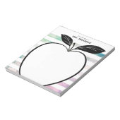 Desk of Apple Waterカラー先生からストライプ ノートパッド (回転)