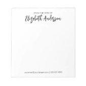 Desk of Black and White Script Signatureから ノートパッド (正面)