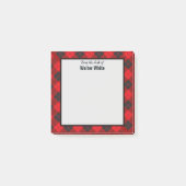Desk of Red Plaid Flannel Post-it Notes ポストイット (正面)