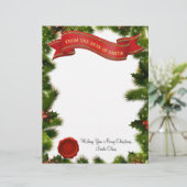 Desk of Santa Letter with Seal – 編集可能 (スタンド正面)