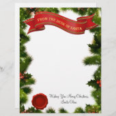 Desk of Santa Letter with Seal – 編集可能 (正面/裏面)