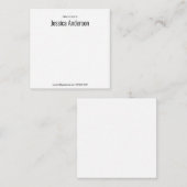 Desk of the Black and White Nameの電話メール ノートカード (正面/裏面)