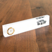 Deskplateパーソナライズな自動車整備士か自動体 デスクネームプレート (側面)