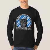 Desmiregal T  with German Text Des is mir egal Gra Tシャツ (正面)