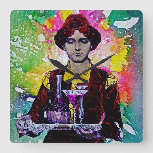 Desmond by Michael Moffa スクエア壁時計 (正面)