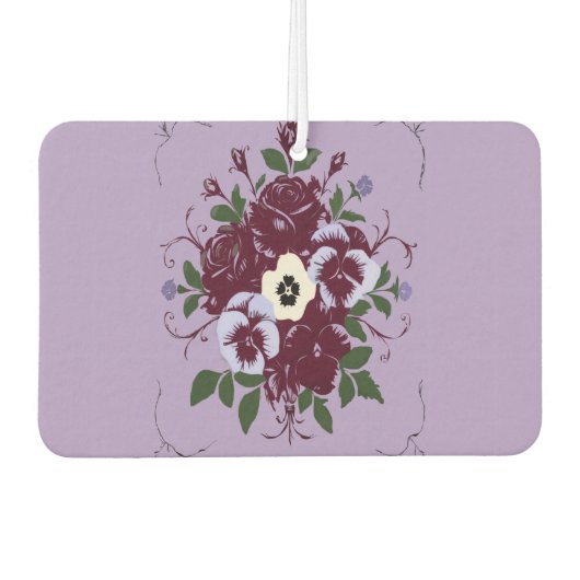 Désodorisant Voiture Floral - Bouquet de Violettes カーエアーフレッシュナー (正面)