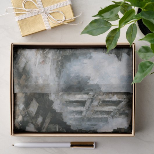 Desolate Urban Woman Blue Decoupage 薄葉紙 (ギフト)