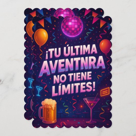 Despedida de Solteros 招待状 (正面/裏面)