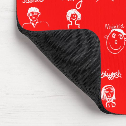 DESSのクラス5Bの子供の顔 マウスパッド (コーナー)