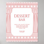 Dessert bar sign for goddess party ポスター (正面)