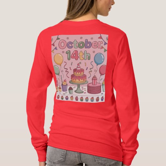 Dessert Day October 14th Women's T-Shirt Tシャツ (裏面)