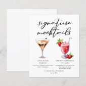 Dessert Mocktails Chocolate Strawberry Drinks Menu (正面/裏面)