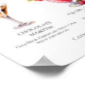 Dessert Mocktails Chocolate Strawberry Drinks Menu ポスター (角)