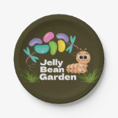 Dessert Plates Easter Jelly Beans Garden Party ペーパープレート (正面)