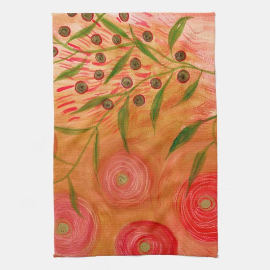 Dessert Rose tea towel キッチンタオル (縦)