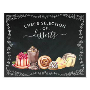 Dessert Station ウェディングチョークボードサイン フォトプリント