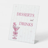 Desserts and Drinks Sign | A Tiny Bit Engaged  台座サイン (正面)