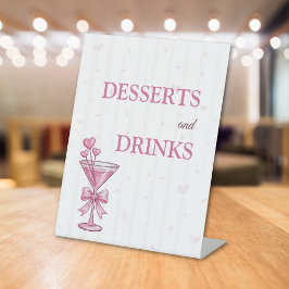 Desserts and Drinks Sign | A Tiny Bit Engaged  台座サイン