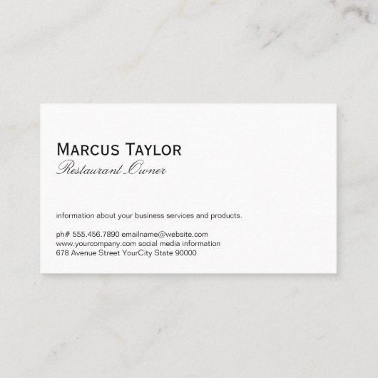 Desserts Whole Fruits | Catering 名刺 (裏面)