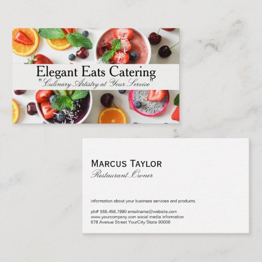 Desserts Whole Fruits | Catering 名刺 (正面/裏面)