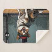 Dessin chien berger australien dans une rue シェルパブランケット (正面(横))