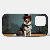 Dessin chien berger australien dans une rue Case-Mate iPhoneケース (裏面 (横))