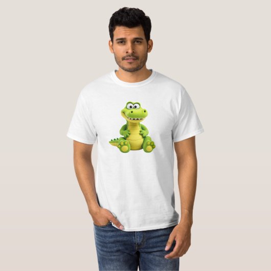 Dessin d’un crocodile rigolo. tシャツ (正面フル)