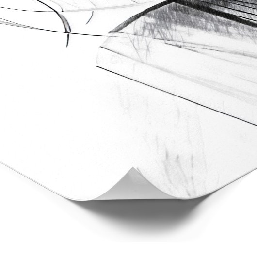 Dessin du portrait d'une femme ポスター (角)