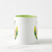 Dessin d'un cerf tout mignon dans la forêt. マグカップ (中央)