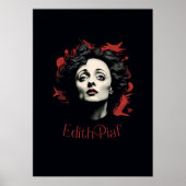 Dessin Edith Piaf - portrait - vector ポスター (正面)