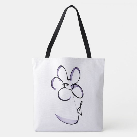 dessin mignon petite fleur トートバッグ (正面)