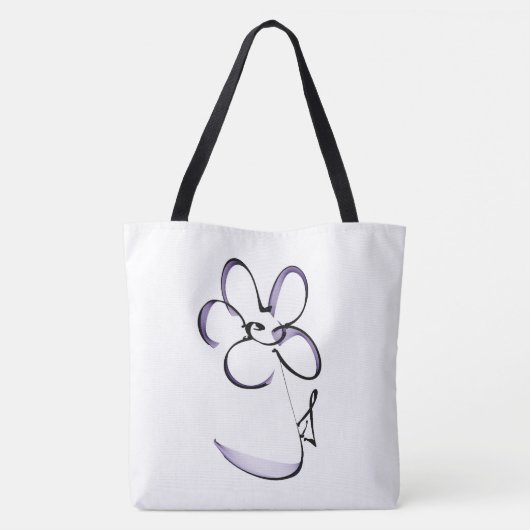 dessin mignon petite fleur トートバッグ (裏面)