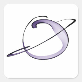 dessin mignon petite planète スクエアシール