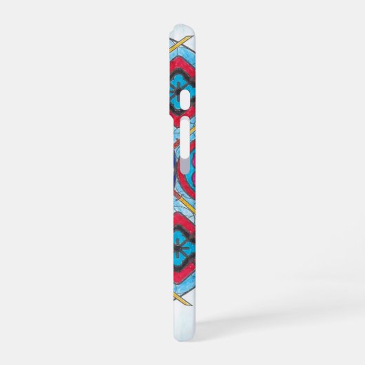 dessins Mandala Japon iPhone 16ケース (左側面)