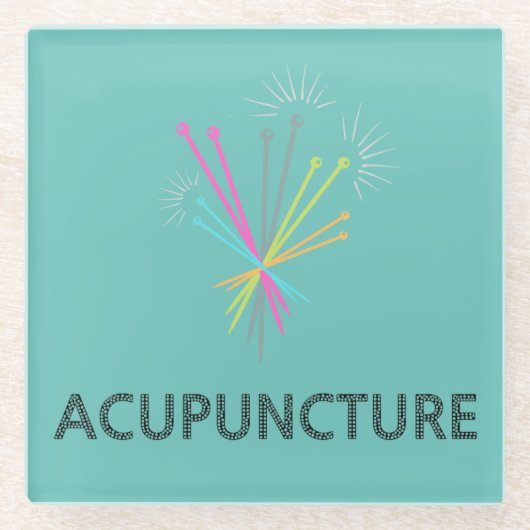 Dessous de verre Acupuncture ガラスコースター (正面)