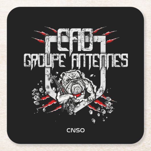 DESSOUS DE VERRE ANTENNES スクエアペーパーコースター (正面)