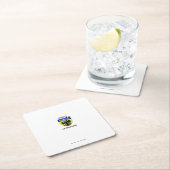 Dessous de verre - Blason de L'Aigle Normandie スクエアペーパーコースター (インサイチュ)