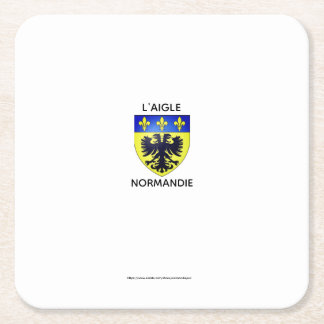 Dessous de verre - Blason de L'Aigle Normandie スクエアペーパーコースター