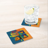 Dessous-de-verre Carré En Papier Spooky Halloween スクエアペーパーコースター (インサイチュ)