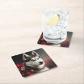 Dessous de verre chien divers スクエアペーパーコースター (インサイチュ)