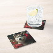 Dessous de verre chien divers スクエアペーパーコースター (インサイチュ)