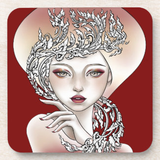 Dessous de verre Déesse du feu rouge コースター