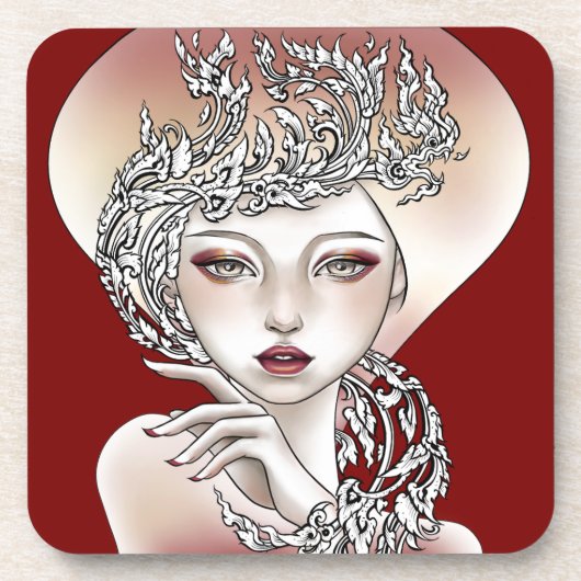 Dessous de verre Déesse du feu rouge コースター (正面)