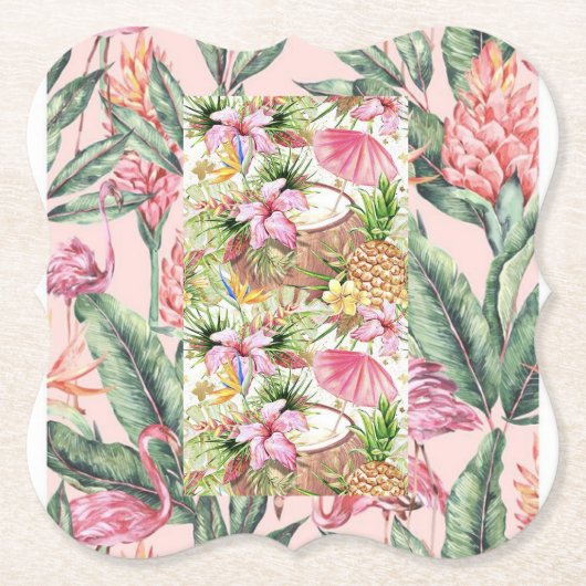 Dessous-de-verre en papier flowers ペーパーコースター (正面)