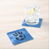 Dessous-de-verre en papier football スクエアペーパーコースター (インサイチュ)