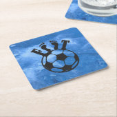 Dessous-de-verre en papier football スクエアペーパーコースター (アングル)