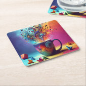 Dessous-de-verre en papier musicale スクエアペーパーコースター (アングル)