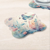 Dessous-de-verre en papier papillon ペーパーコースター (アングル)