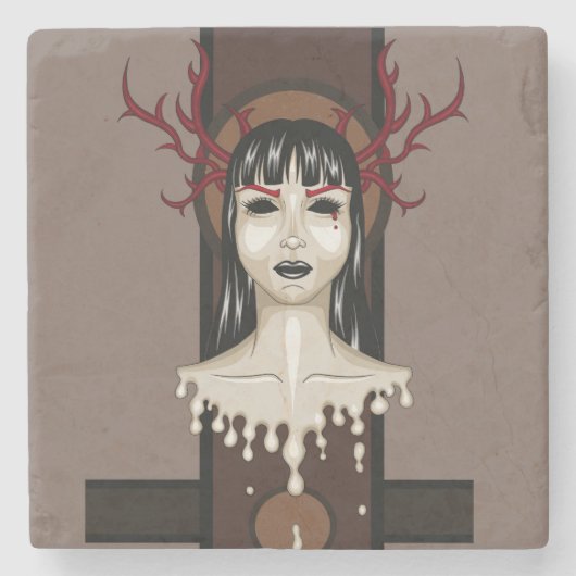 Dessous de verre en pierre ストーンコースター (正面)