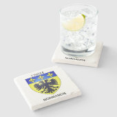 Dessous de verre en pierre - Blason de L'Aigle ストーンコースター (横)